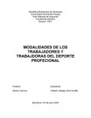 Modalidades de los trabajadores y trabajdoras del deporte profesional