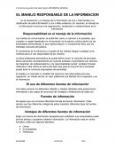 El manejo responsable de la información