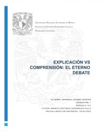 Explicación vs comprensión. Página 1