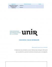 Fuga de información. Página 1