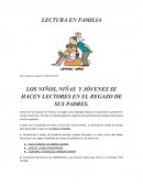 Los niños, niñas y jóvenes se hacen lectores en el regazo de sus padres