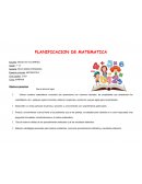 Planificación de matemática primer grado