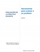 Herramienta de evaluación docente