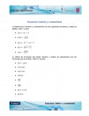 Funciones, límites y continuidad