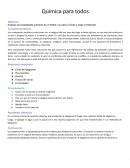 Analizar las propiedades químicas de un Metal y su paso a Óxido y luego a Hidróxido