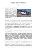 Empresa de transportes S.A
