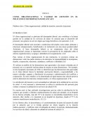 Clima organizacional y calidad de atencion del usuario de salud