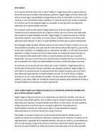 Arte clásico según Hegel. Página 1