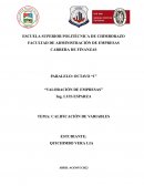 Calificación de variables