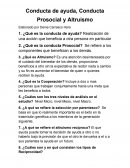 Conducta de ayuda, Conducta Prosocial y Altruismo