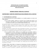 Distinciones y aspectos conceptuales relacionados con la justicia