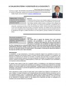 La evaluación externa y acreditación de la educación