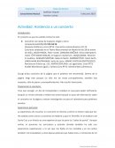 Actividad: Asistencia a un concierto