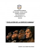 Evolución de la especie humana