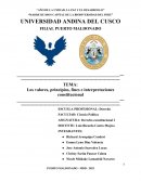 Los valores, principios, fines e interpretaciones constitucional