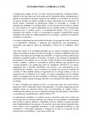 Resumen de libro Ciudades para cambiar la vida