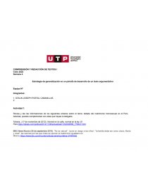 Estrategia de generalización en un párrafo de desarrollo de un texto argumentativo. Página 1