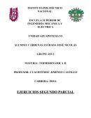Termodinámica II ejercicios
