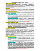 La interpretación del Acto Jurídico