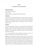 Ensayo de contribución de las religiones