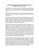 ¿Qué puede hacer la educación para prevenir la violencia?