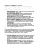 Historia de la tecnología de los alimentos