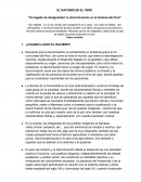 La discriminacion desde la conquista hasta la actualidad en el Perú