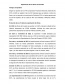 Evolución económica de 10 años de las Flores en Ecuador