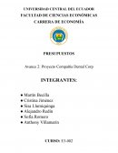 Proyecto presupuestos Proyecto Compañía Dental Corp