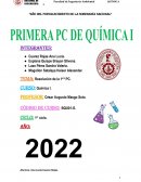Resolución de la 1era PC de química I