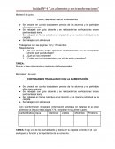 Los alimentos y sus transformaciones