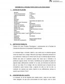 Informe de la prueba psicológica aplicada Raven