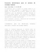 Discusión metodológica para el estudio de sistemas humanos