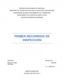 Primer recorrido de inspección
