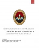Tendencia de estudio de la economía circular, análisis de proyectos