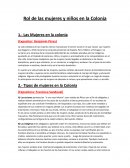 Rol de las mujeres y niños en la Colonia