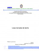 Losa nervada de techo