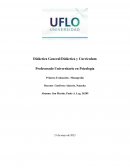 Didáctica General/Didáctica y Currículum