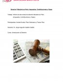 Derecho Tributario en Perú: Impuestos, Contribuciones y Tasas