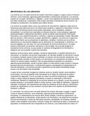 Importancia de los archivos