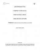 Análisis de lecturas Normalidad y anormalidad