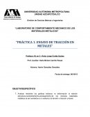 Práctica 1. ensayo de tracción en metales