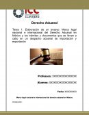 Marco legal nacional e internacional del derecho aduanal en México