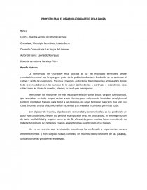 Proyecto desarrollo didáctico de la danza. Página 1