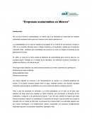 Empresas sustentables en México