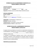 Informe evolutivo de acompañamiento terapéutico (A.T.)