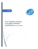 Foro Acuerdos y avances en la gestión ambiental internacional
