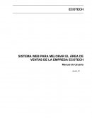 Sistema web para mejorar el área de ventas de la empresa Ecotech
