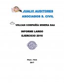 Finanzas. Volcan compañía minera SAA