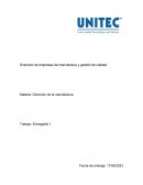 Dirección de empresas de manufactura y gestión de calidad